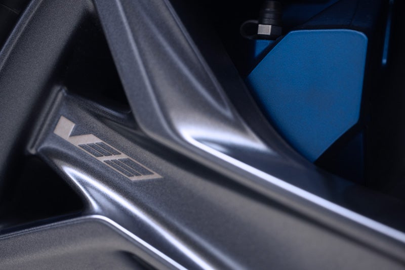 Close-up of the 2026 OPTIQ-V Brembo Performance Front Brakes | Cadillac of Bellevue in Bellevue WA