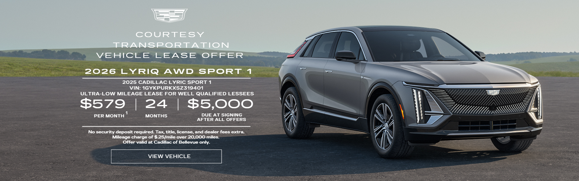 Courtesy Transportation Vehicle Lease Offer