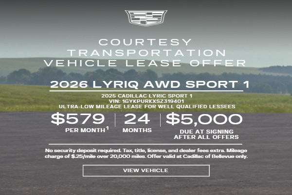 Courtesy Transportation Vehicle Lease Offer